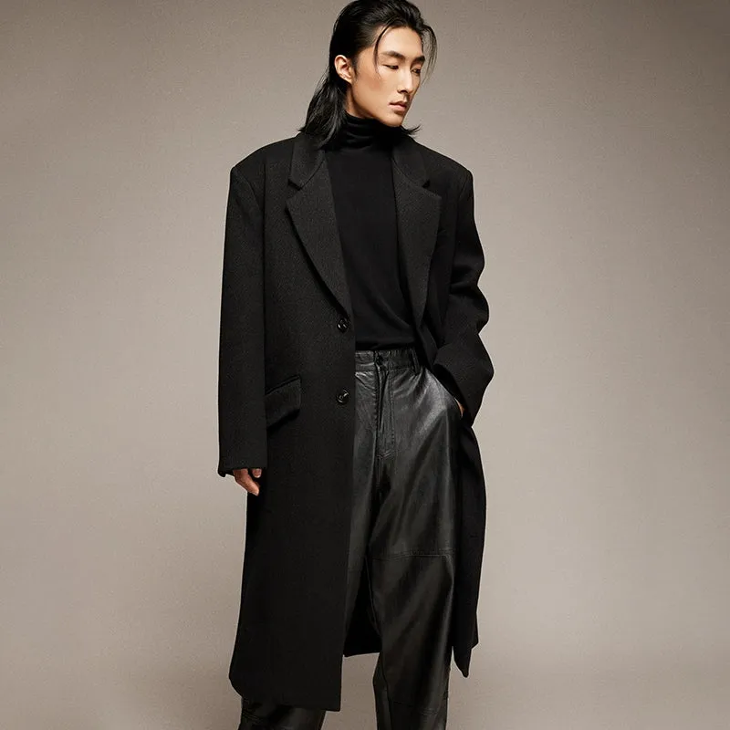 Men's Retro Long Wool Coat