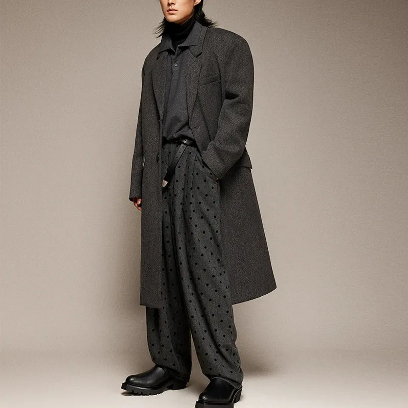 Men's Retro Long Wool Coat
