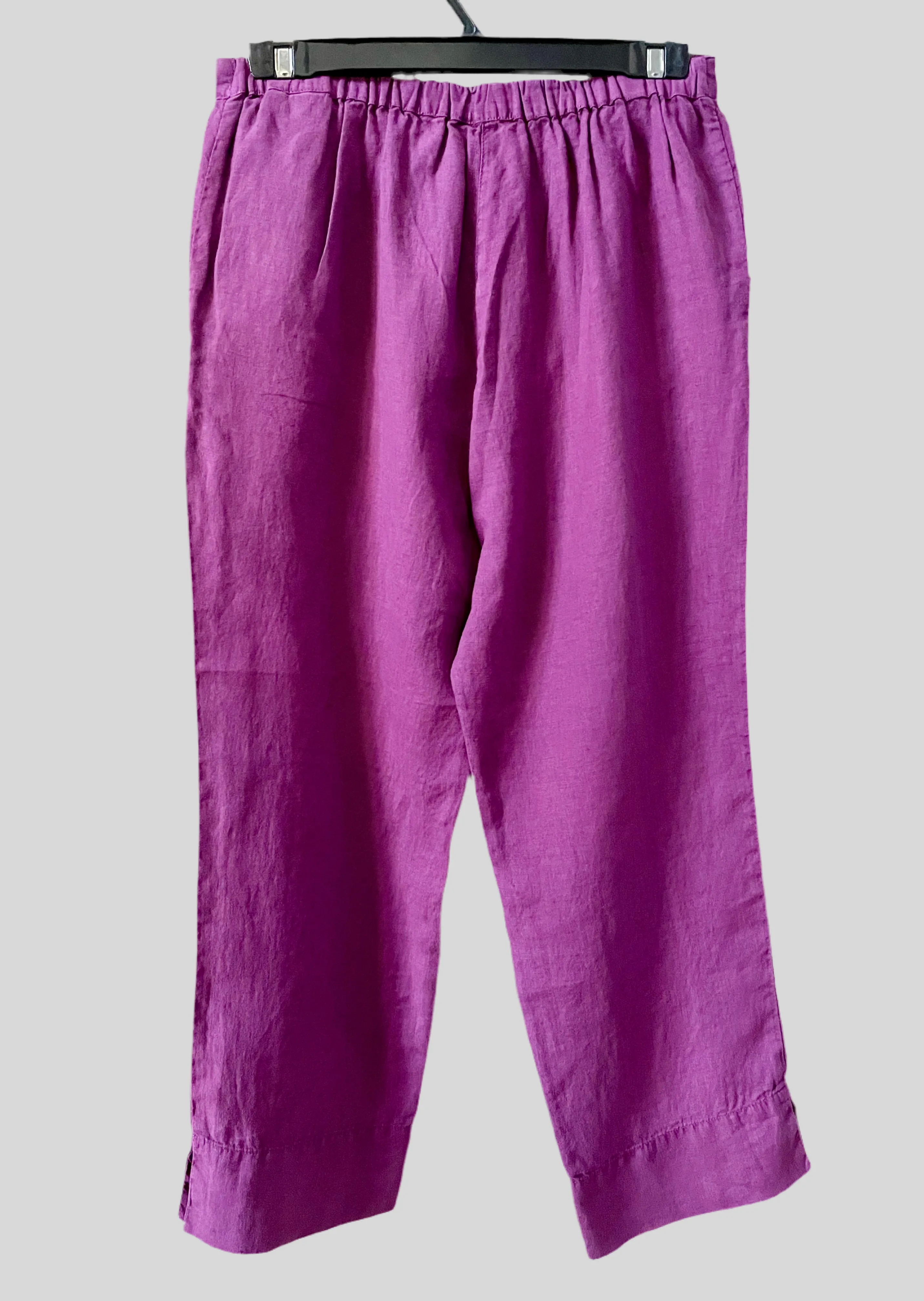 Mes Soeurs et Moi Aiglon Aubergine Linen Crop Pant
