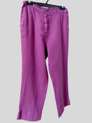 Mes Soeurs et Moi Aiglon Aubergine Linen Crop Pant