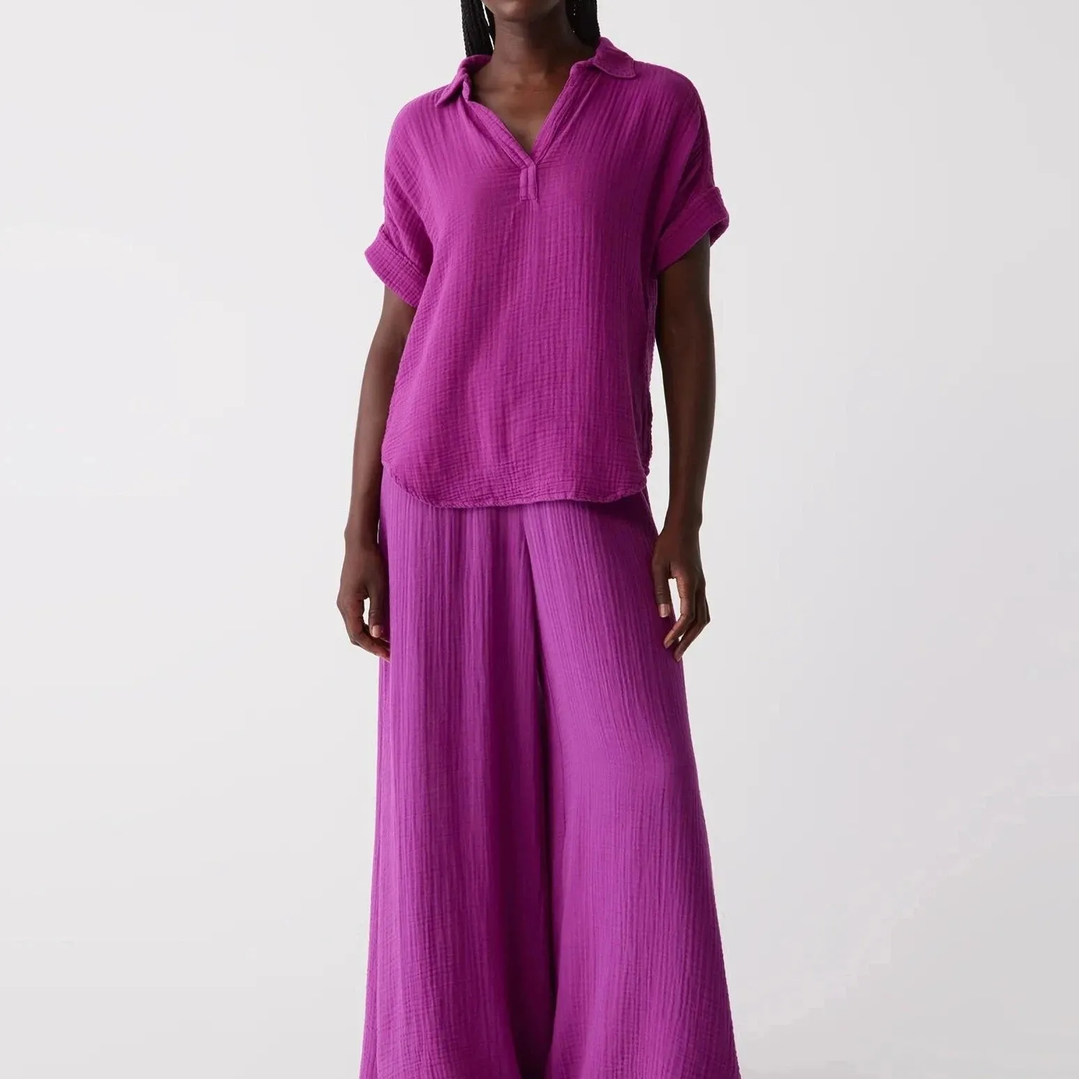 Michael Stars Gigi Gauze Popover Top Final Sale