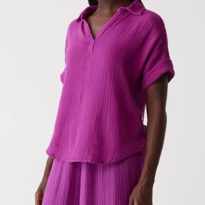 Michael Stars Gigi Gauze Popover Top Final Sale