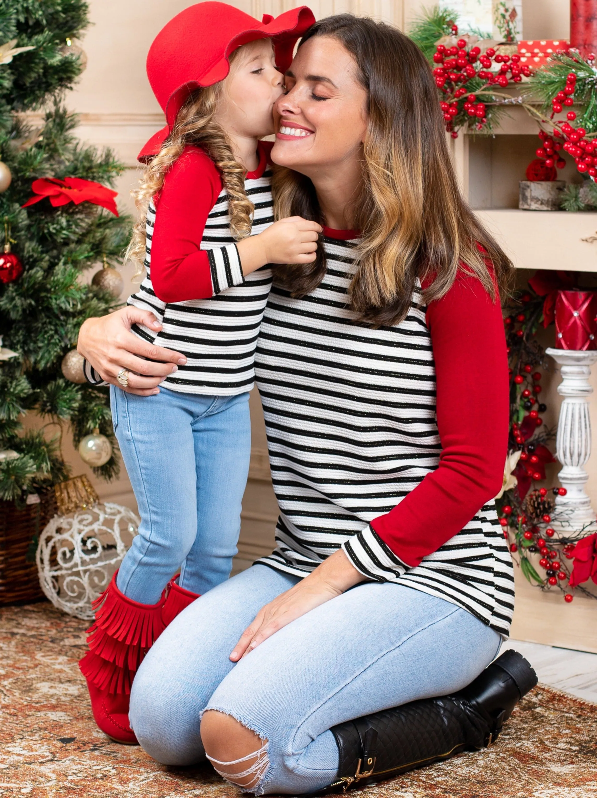 Mommy and Me Striped Like Mama Raglan Top