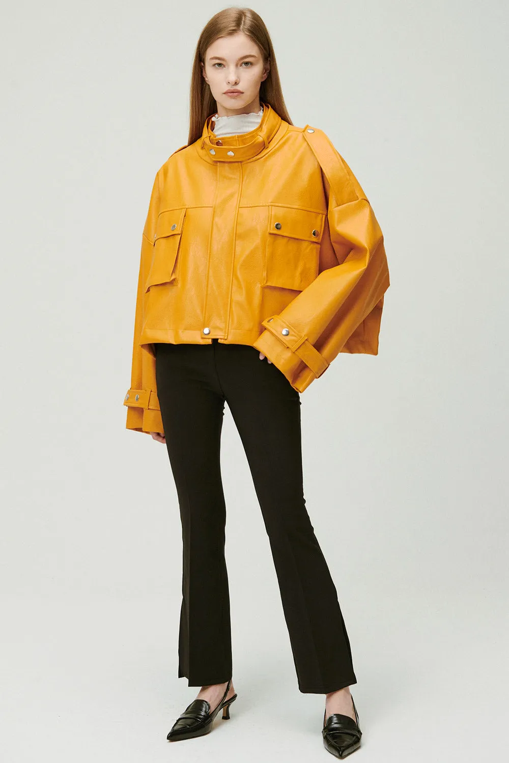 Naomi Oversized Pleather Jacket
