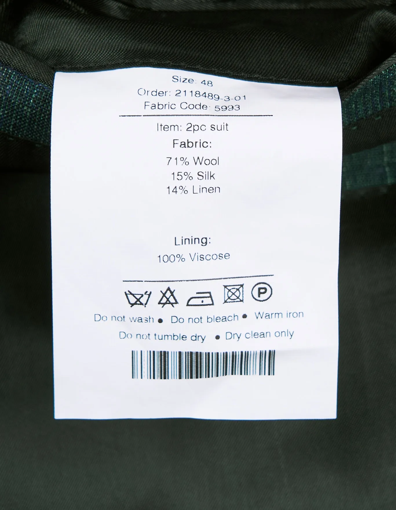 New SUITREVIEW Elmhurst Green Glen Check Wool, Silk and Linen Suit - Size 38R (Other Sizes Made To Order)
