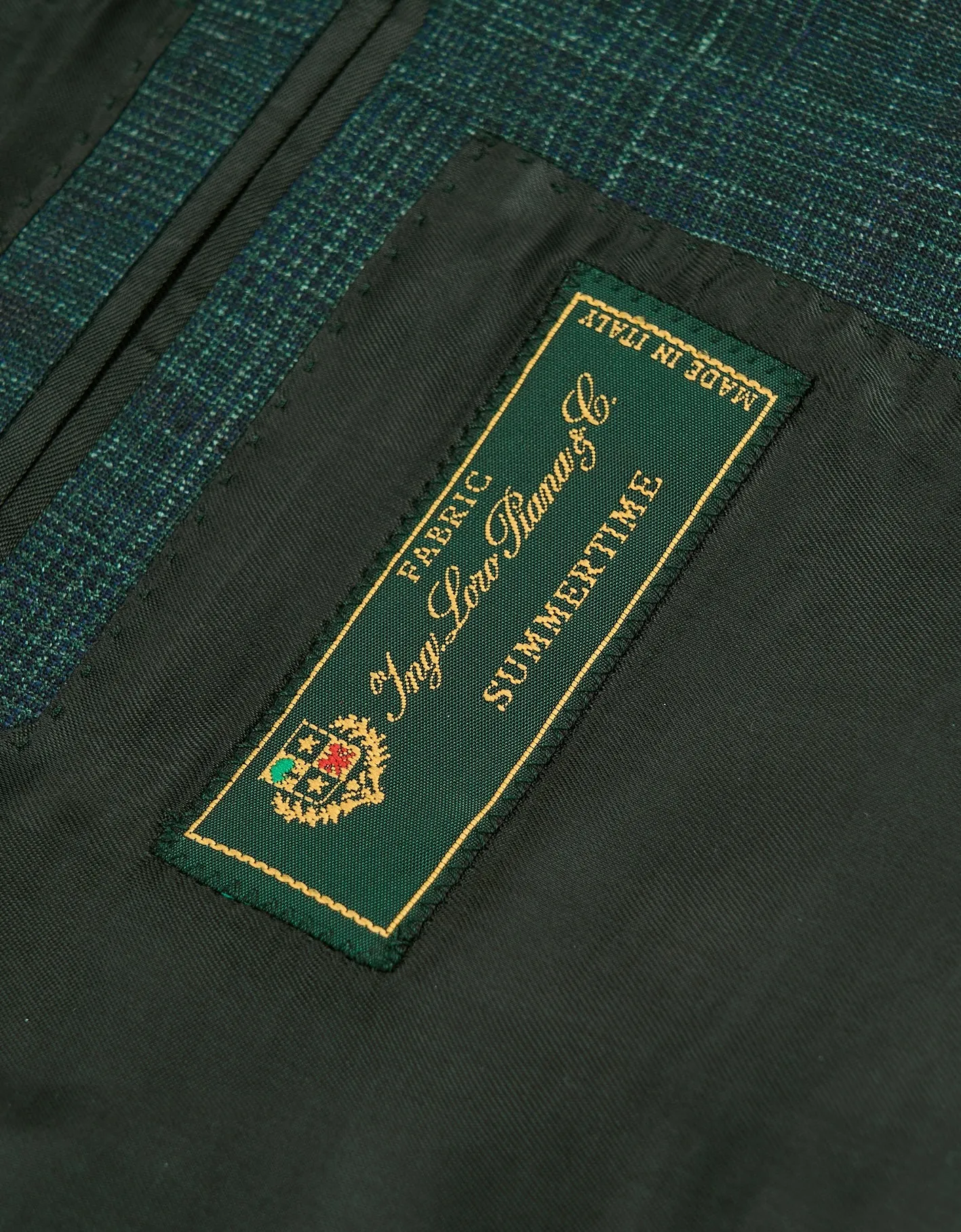 New SUITREVIEW Elmhurst Green Glen Check Wool, Silk and Linen Suit - Size 38R (Other Sizes Made To Order)