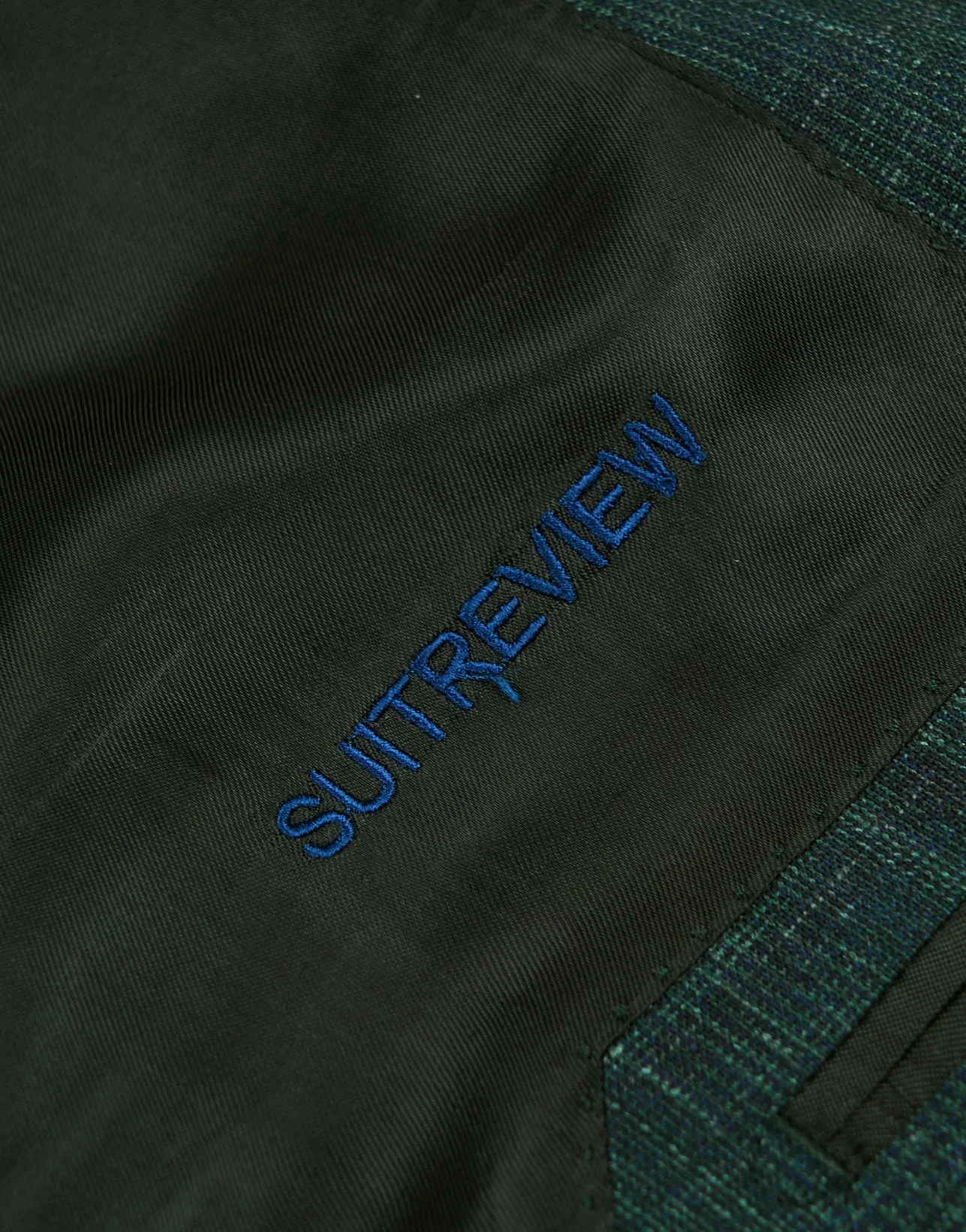 New SUITREVIEW Elmhurst Green Glen Check Wool, Silk and Linen Suit - Size 38R (Other Sizes Made To Order)