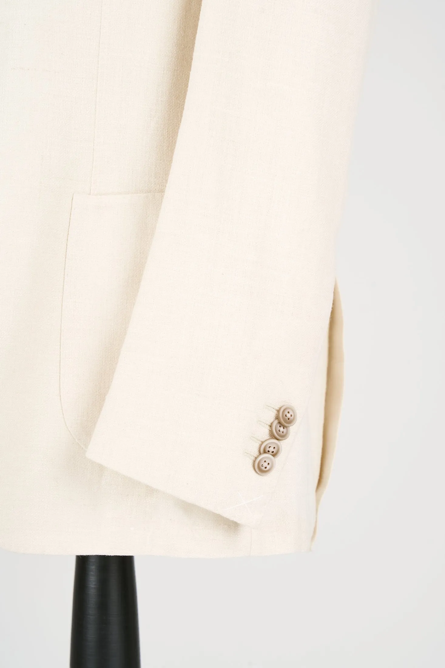 New Suitsupply Havana Off White Silk and Linen 3 Piece DB Ferla Suit - Size 42L