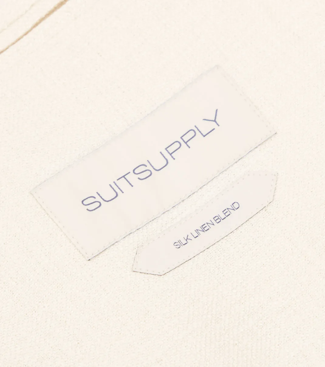 New Suitsupply Havana Off White Silk and Linen 3 Piece DB Ferla Suit - Size 42L