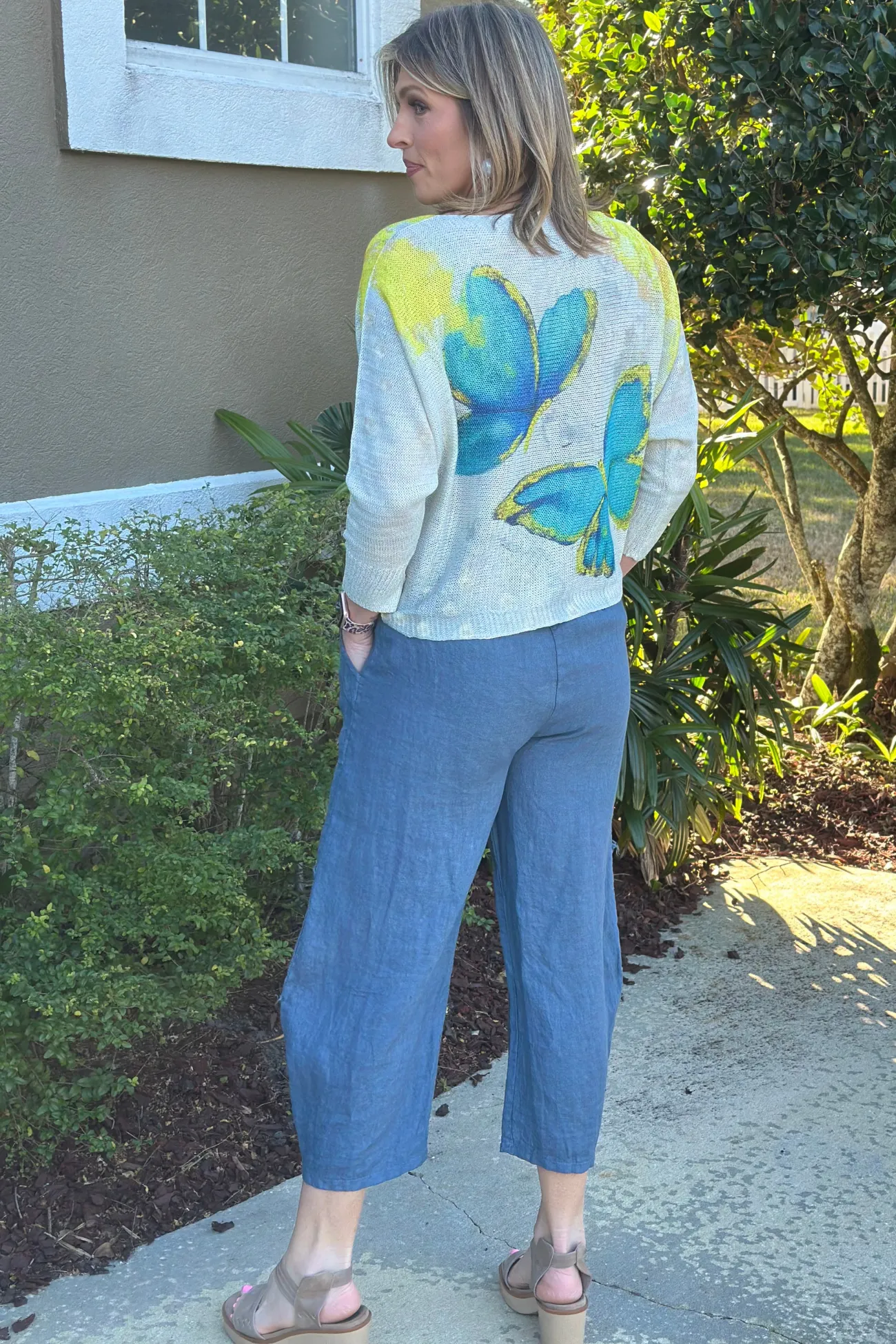 No Spring Skips Its Turn Barrel Linen Pants
