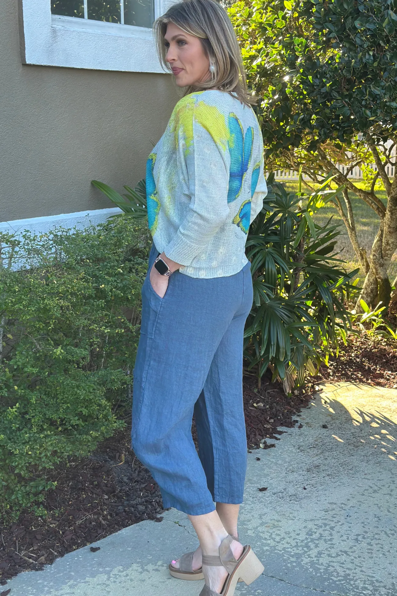 No Spring Skips Its Turn Barrel Linen Pants