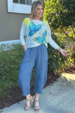 No Spring Skips Its Turn Barrel Linen Pants