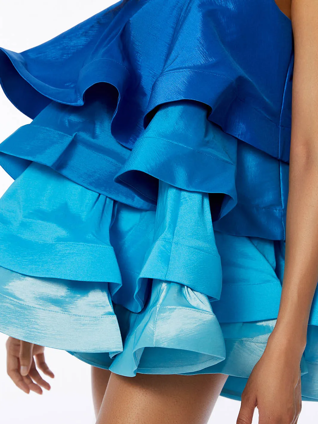 Ocean Breeze Ombre Ruffle Mini Dress