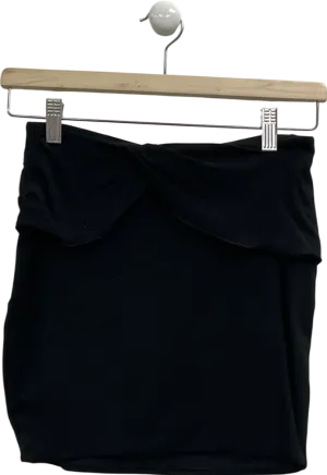 Oh Polly Black Mini Fold Over Skirt UK M