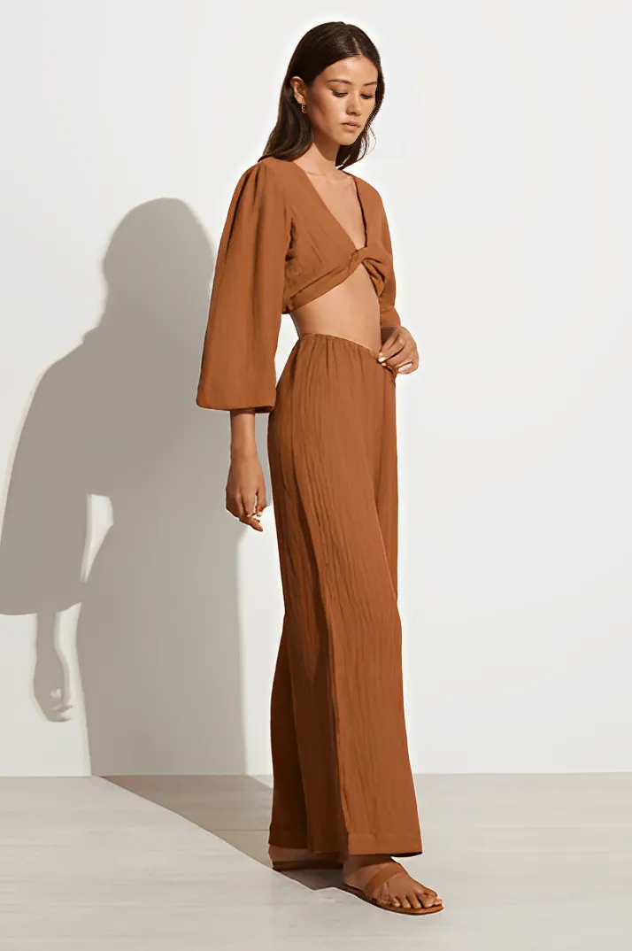 PALMERA Crinkle Top | Caramel