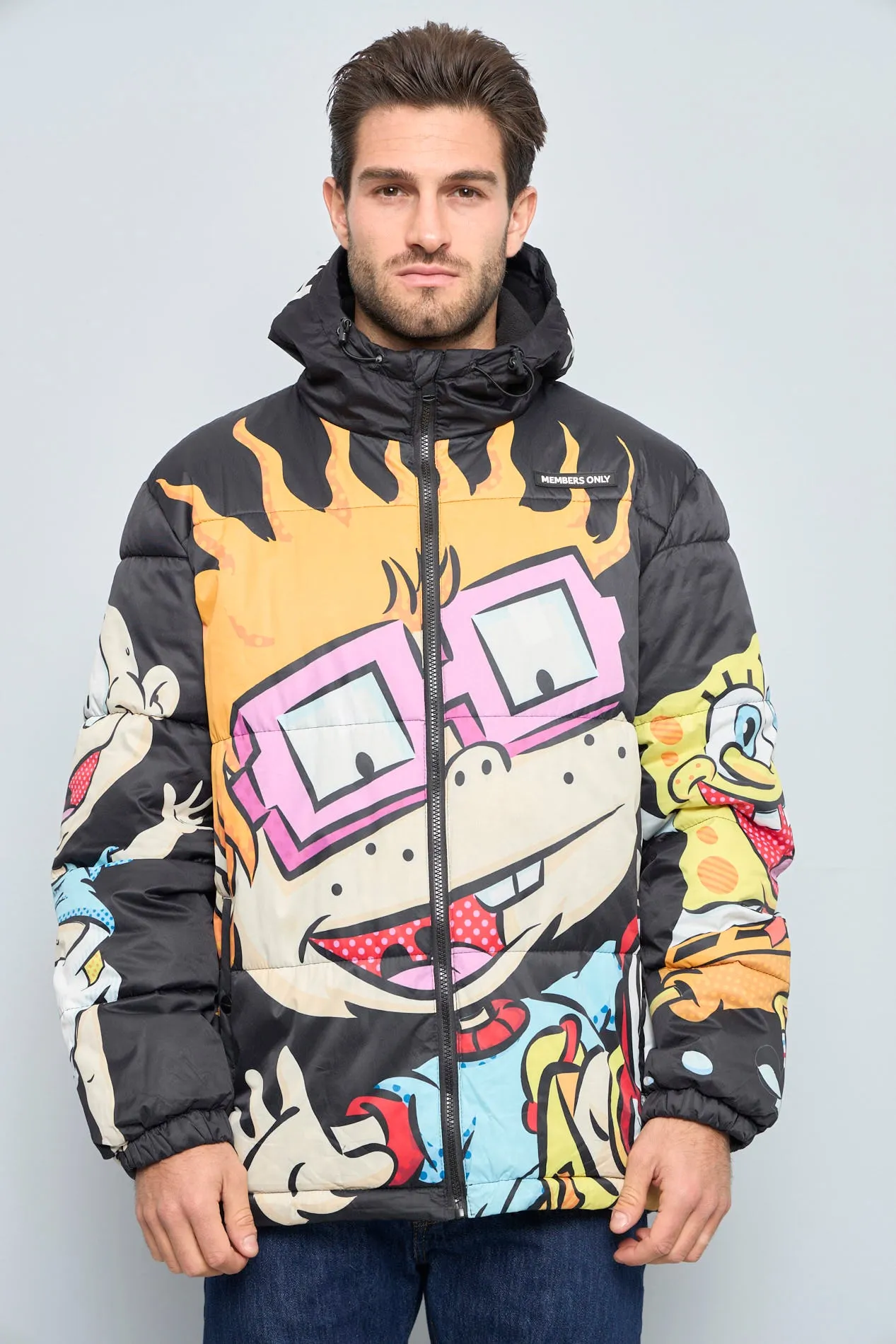 Parka Multicolor members only x nickelodeon Talla M