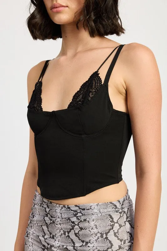 Peekaboo Lace Corset Top