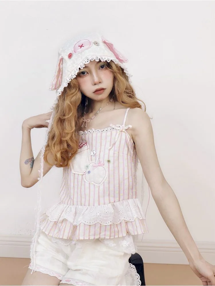 Peplum Lace Camisole Tank【s0000012364】