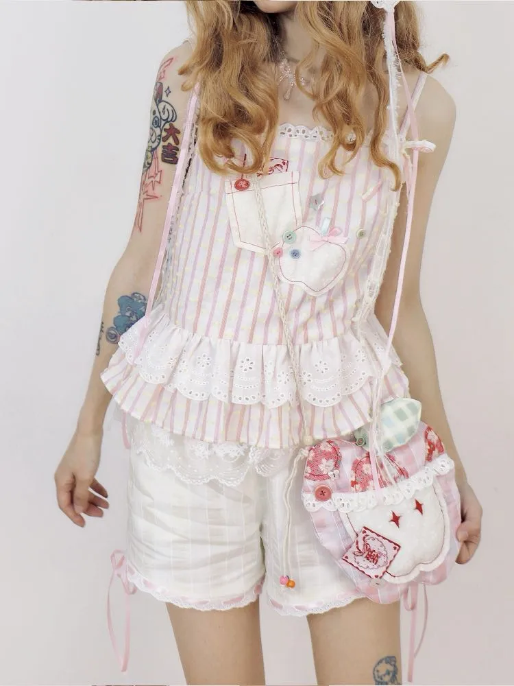 Peplum Lace Camisole Tank【s0000012364】