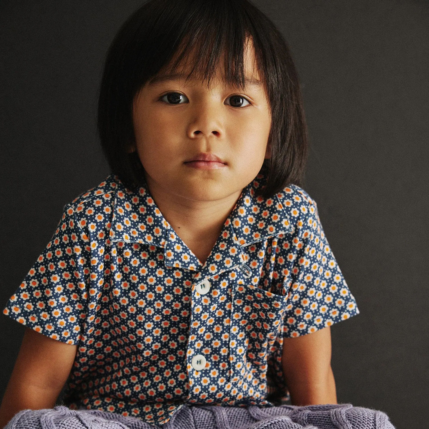 Pima Cotton Sonny Top - Moonlight Flower Dot