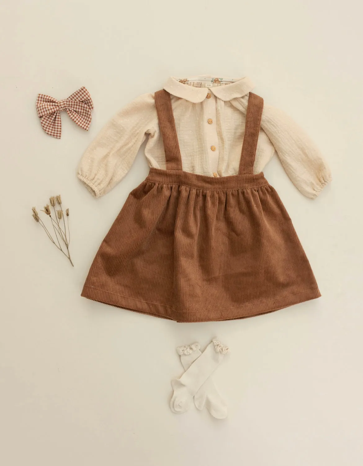 Pinafore Skirt - Natural denim