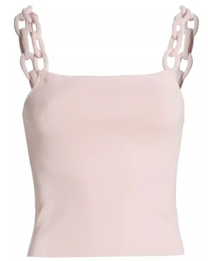 Pink Lace Knit Chain Gretel Tank