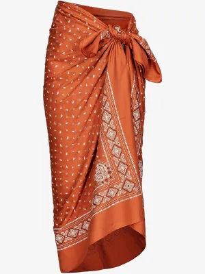 Pinko bandana tryck viskos kjol