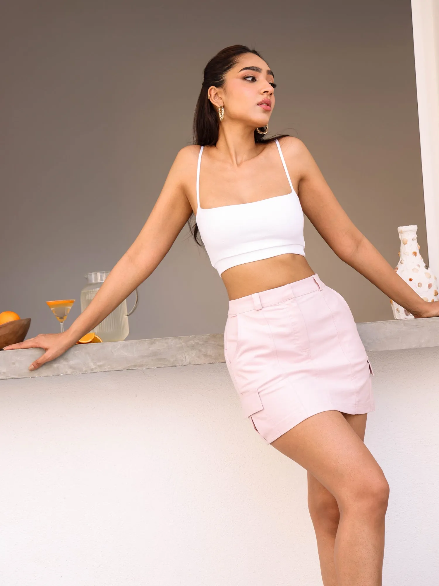 Pocket Detail Mini Skirt