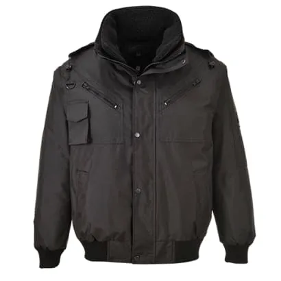 Portwest 4 in1 Bomber Jacket zip out sleeves Bodywarmer/gillet Fur Liner - F465