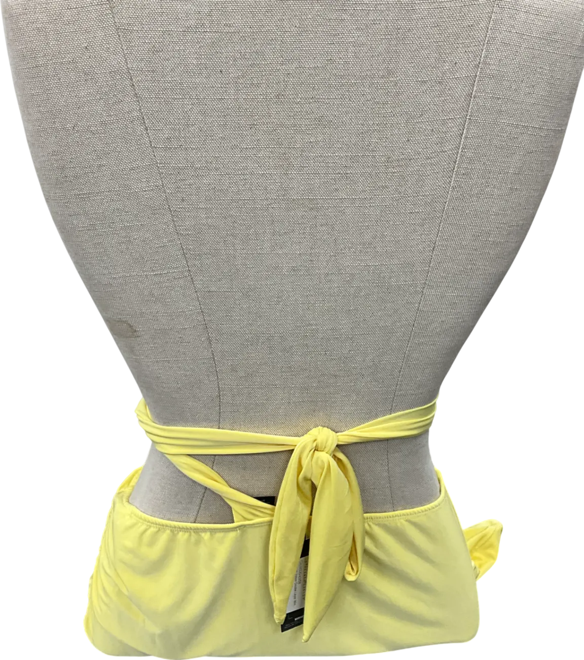 PrettyLittleThing Premium Yellow Double Layer Mini Skirt UK 10