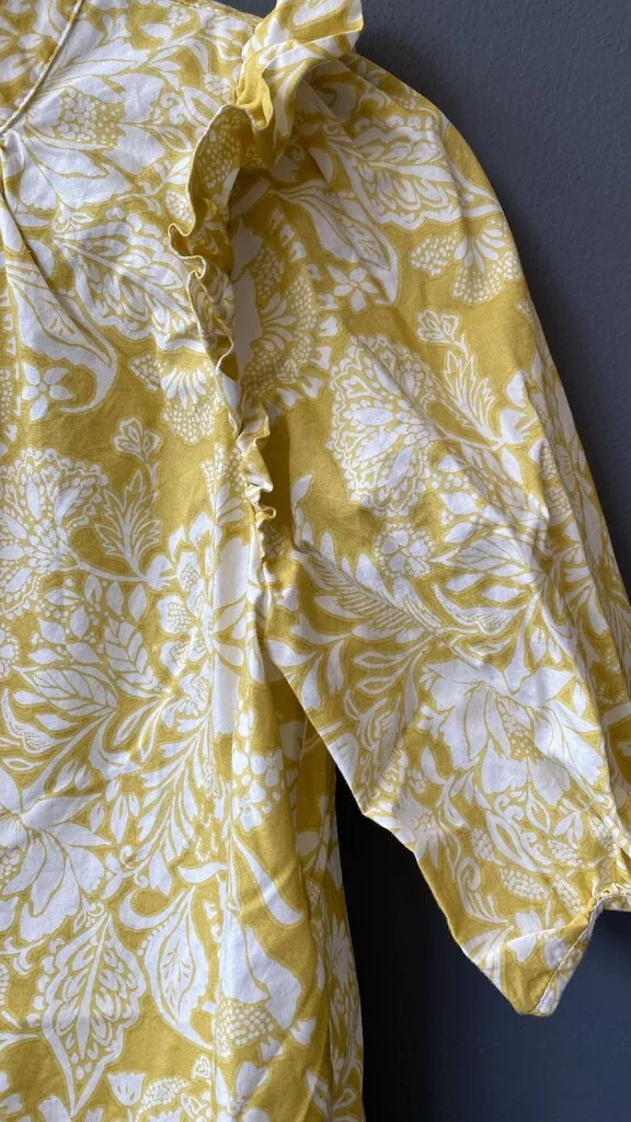 Print Peplum Swing Blouse