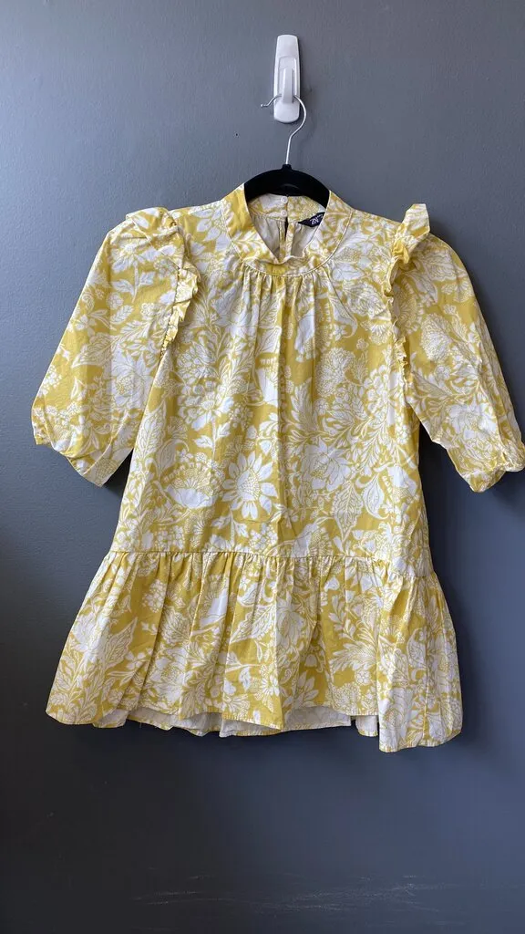 Print Peplum Swing Blouse