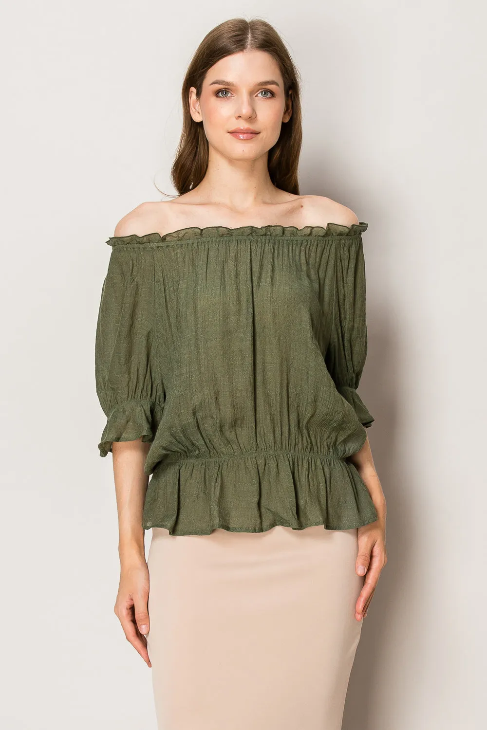 PUPLUM PEASANT BABY RUFFLE BLOUSE
