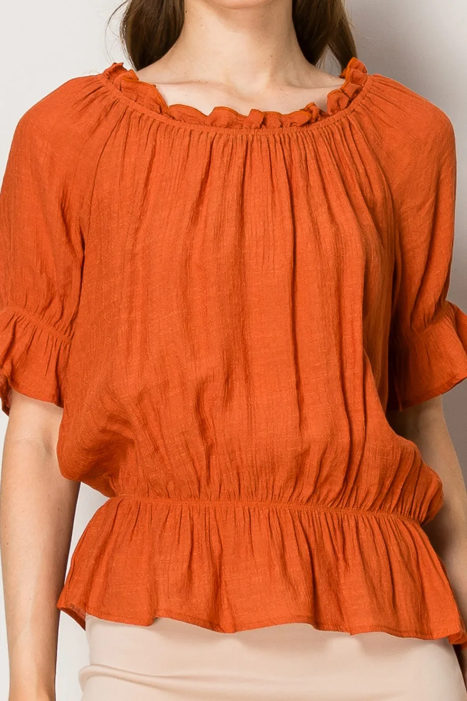 PUPLUM PEASANT BABY RUFFLE BLOUSE