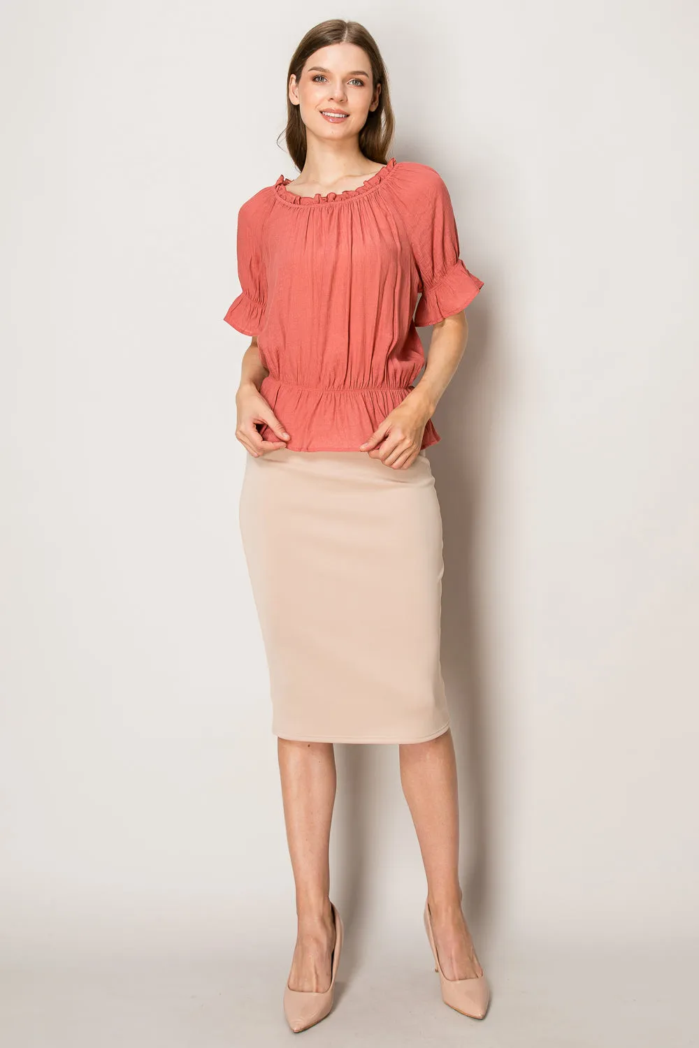 PUPLUM PEASANT BABY RUFFLE BLOUSE