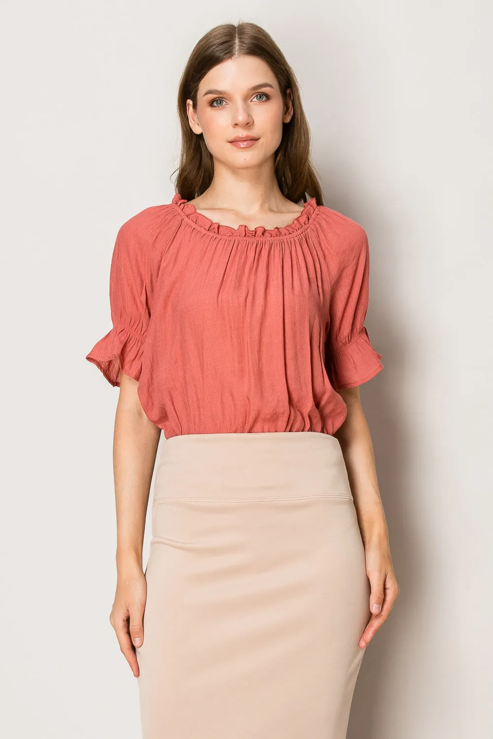PUPLUM PEASANT BABY RUFFLE BLOUSE