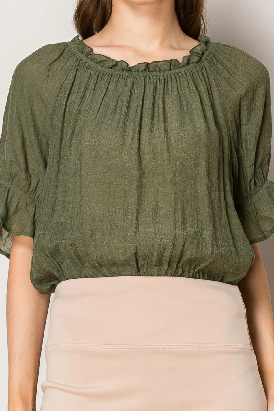 PUPLUM PEASANT BABY RUFFLE BLOUSE