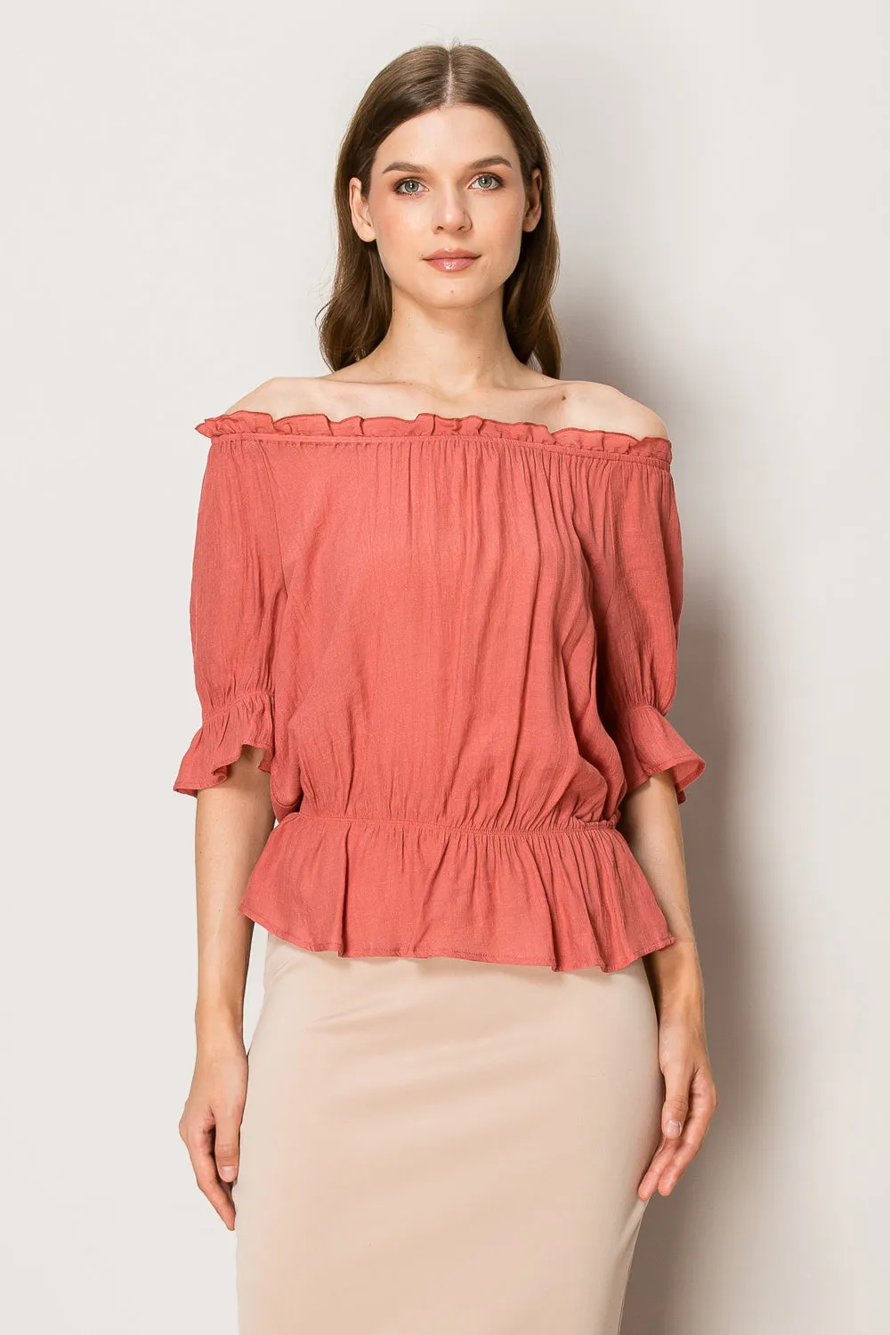 PUPLUM PEASANT BABY RUFFLE BLOUSE