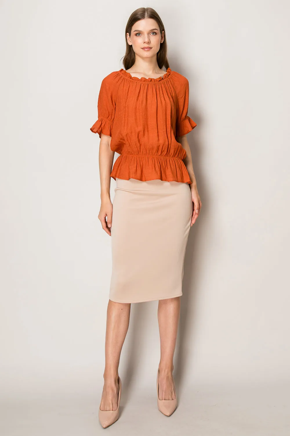 PUPLUM PEASANT BABY RUFFLE BLOUSE