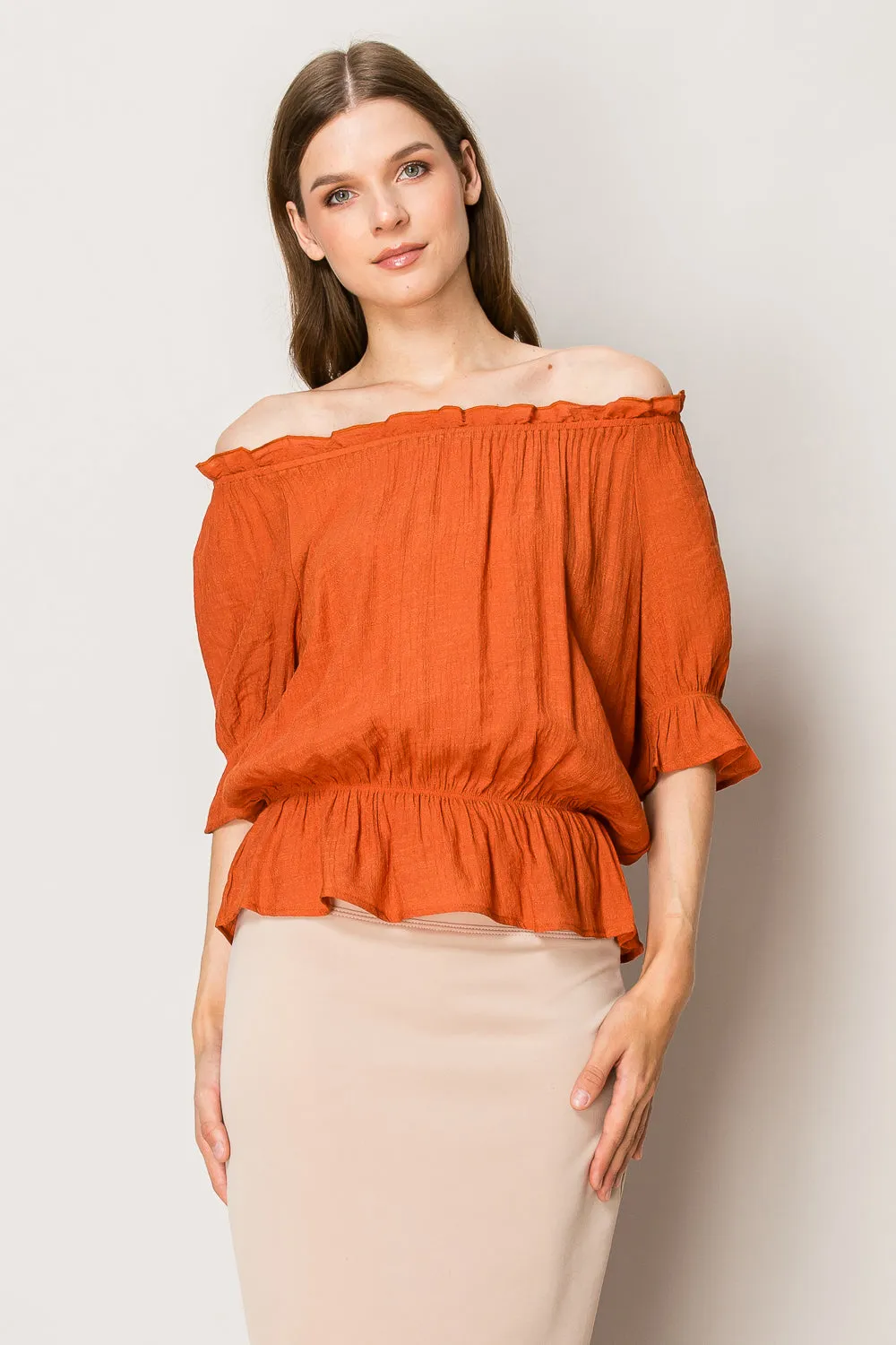 PUPLUM PEASANT BABY RUFFLE BLOUSE