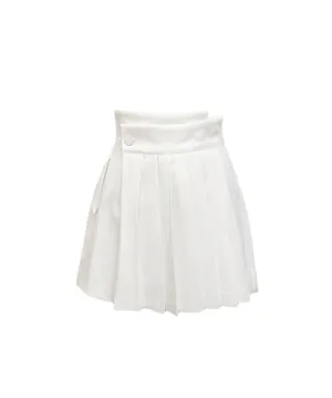 Q.C PLAY: Uneven Pleated Skirt Shorts - 3 Colors