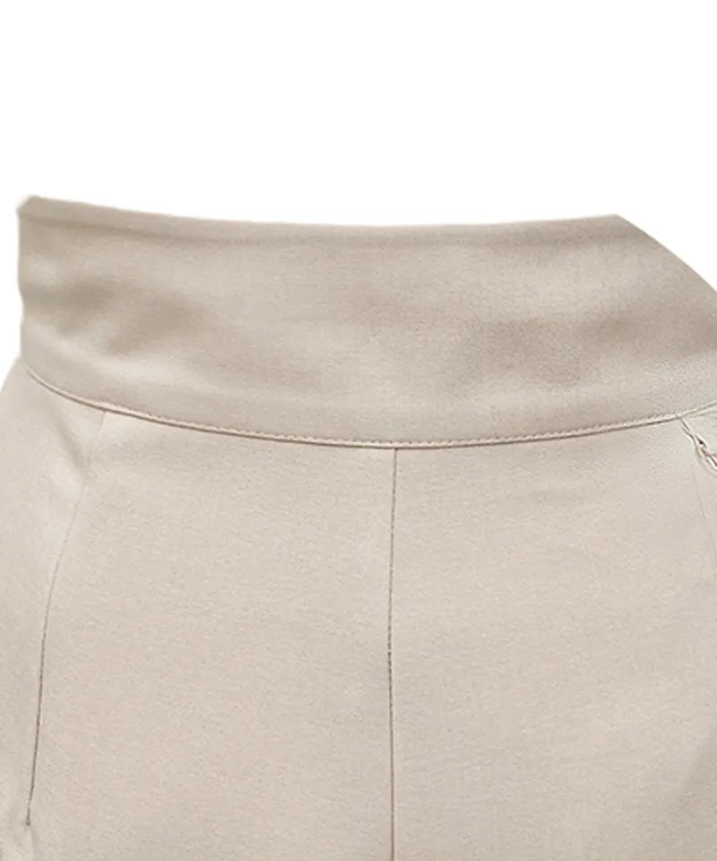Q.C PLAY: Uneven Pleated Skirt Shorts - 3 Colors