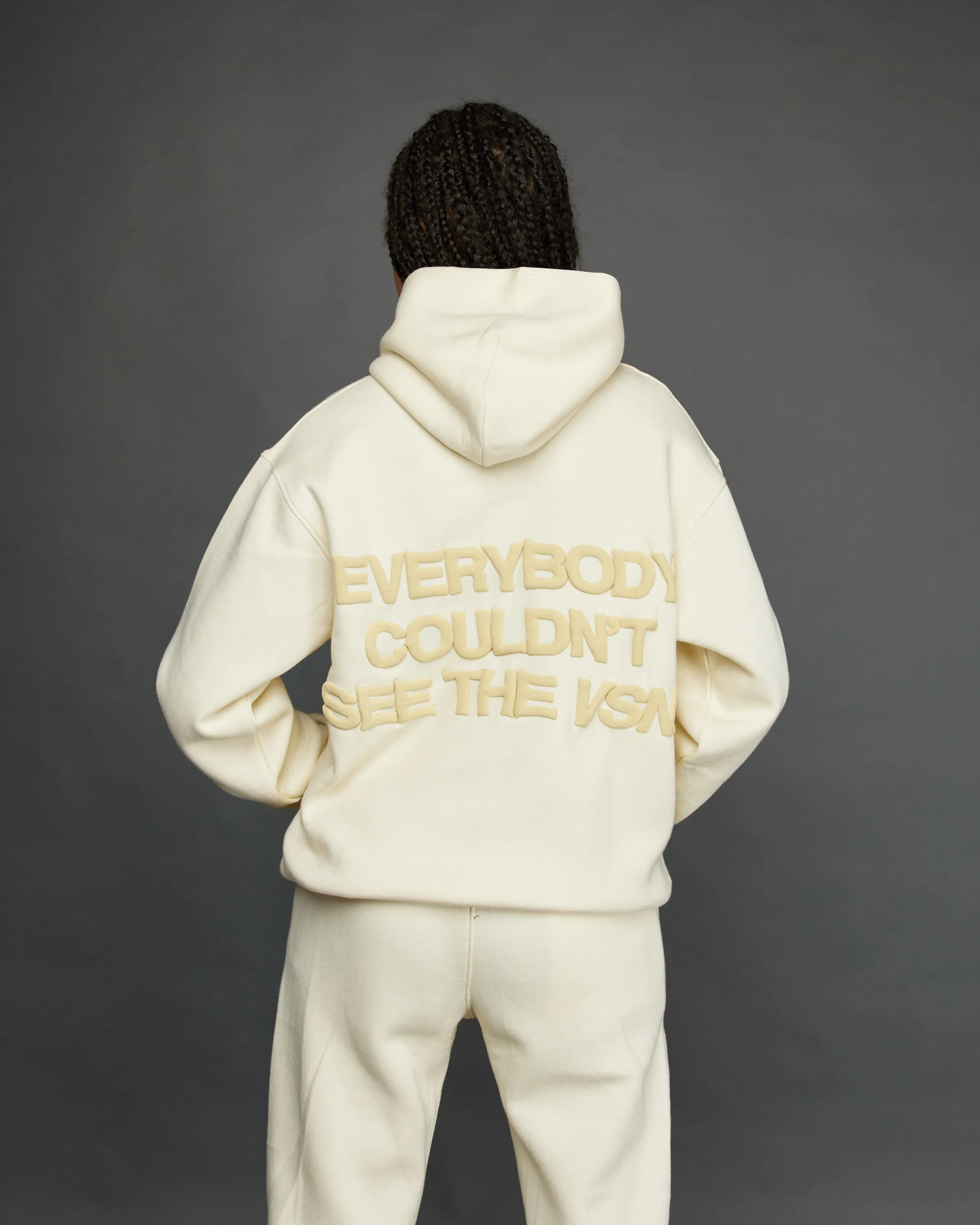 "Couldn't See" Jogger Set (Cream)