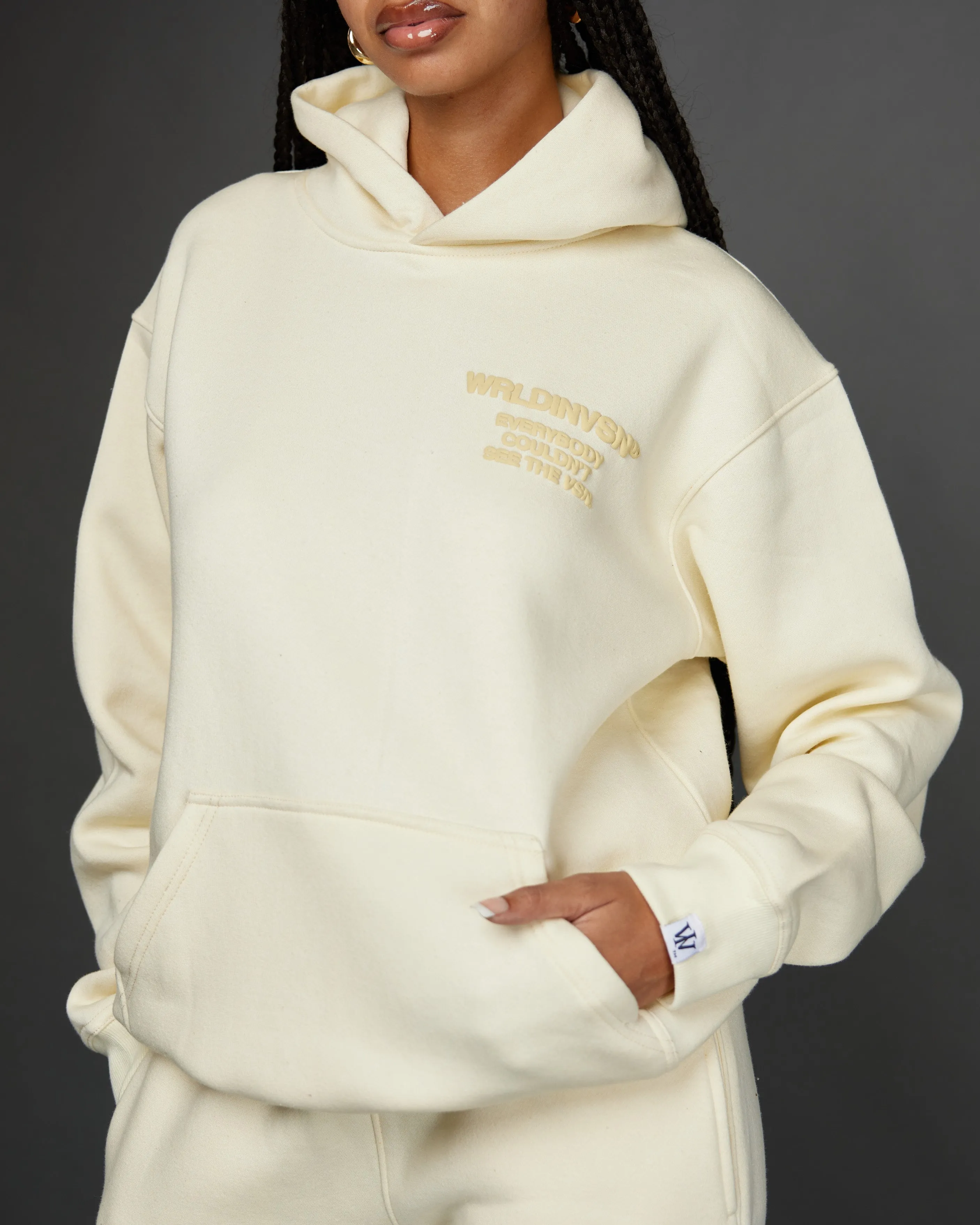 "Couldn't See" Jogger Set (Cream)