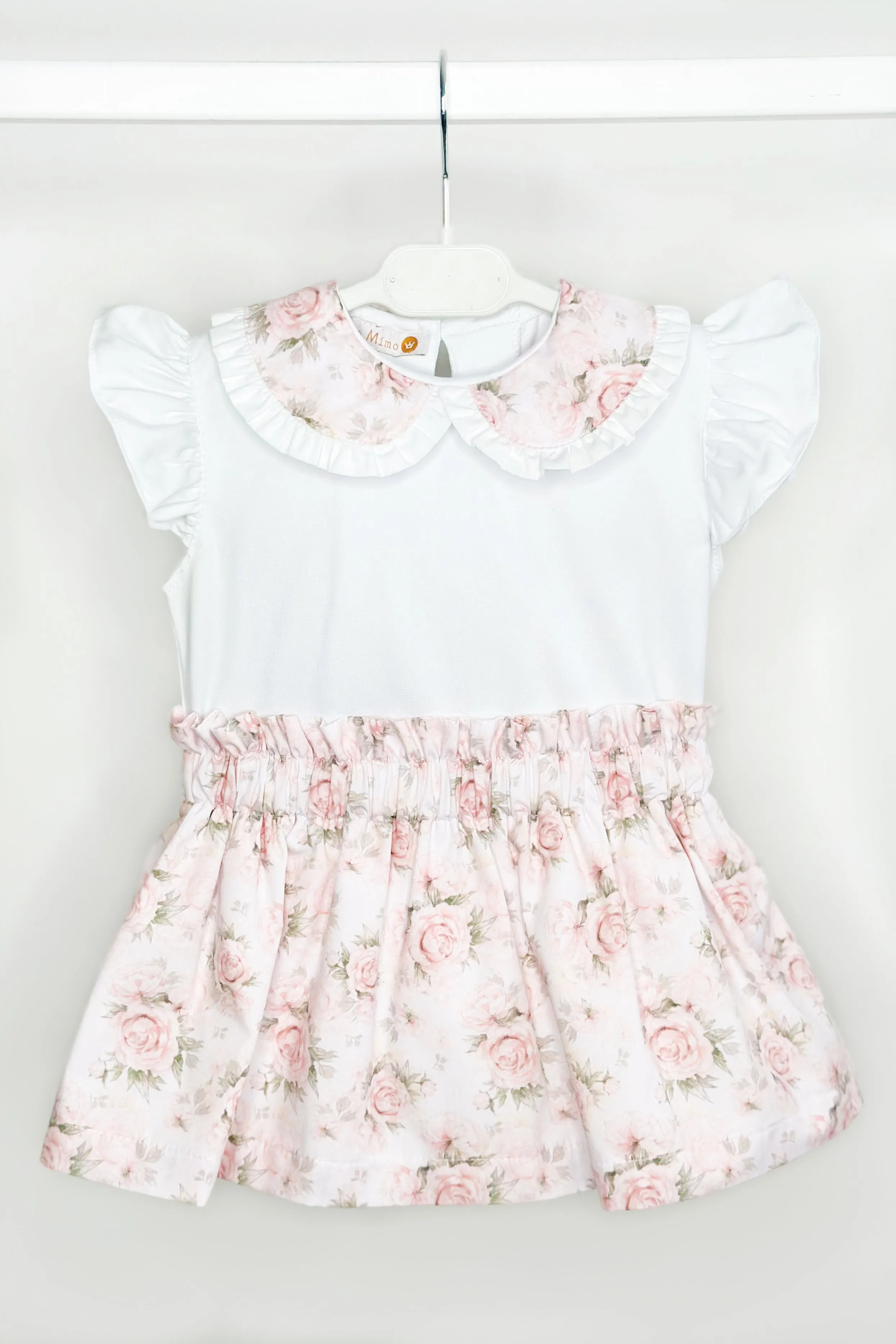 "Wendy" Pale Pink Vintage Floral Top & Skirt