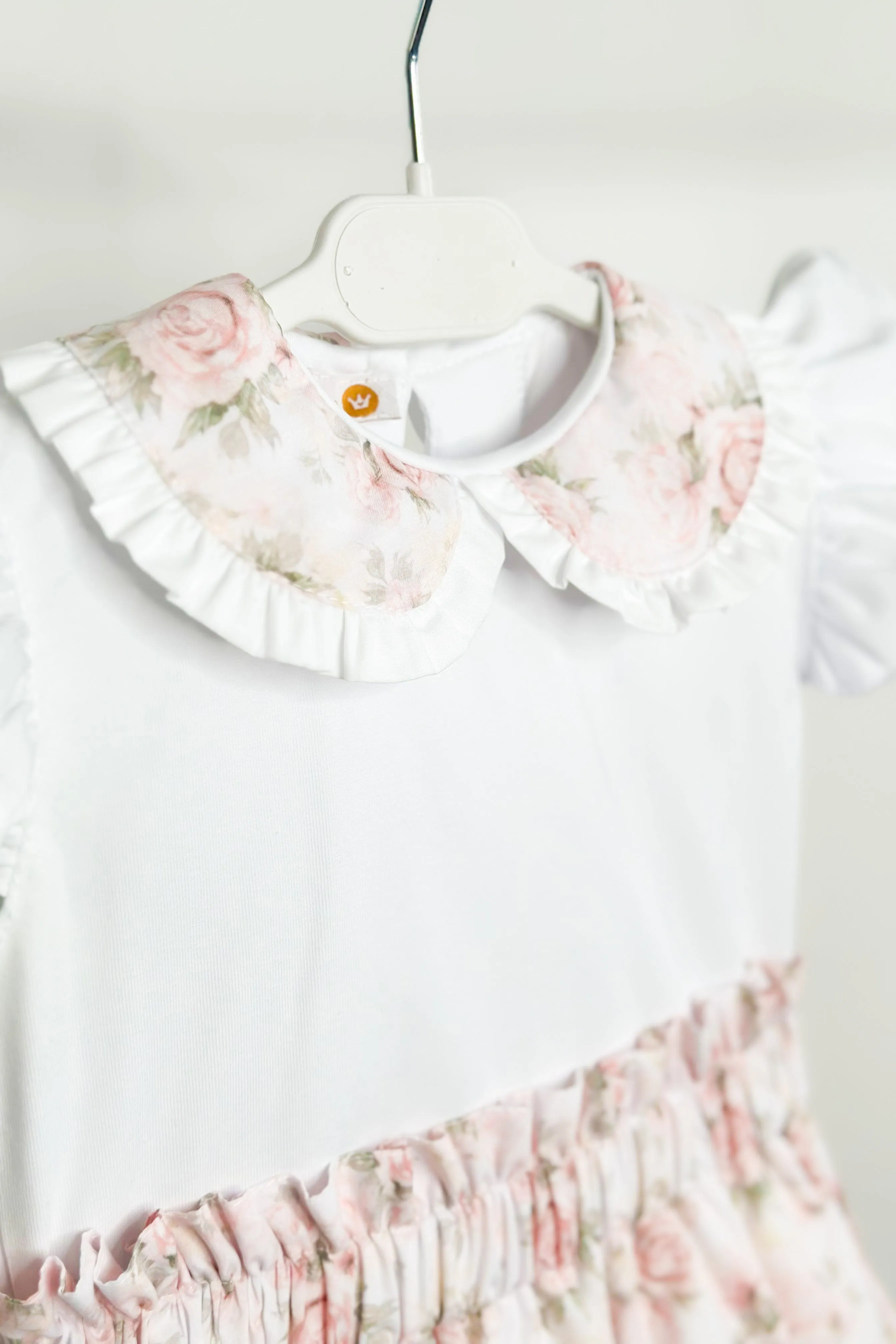 "Wendy" Pale Pink Vintage Floral Top & Skirt