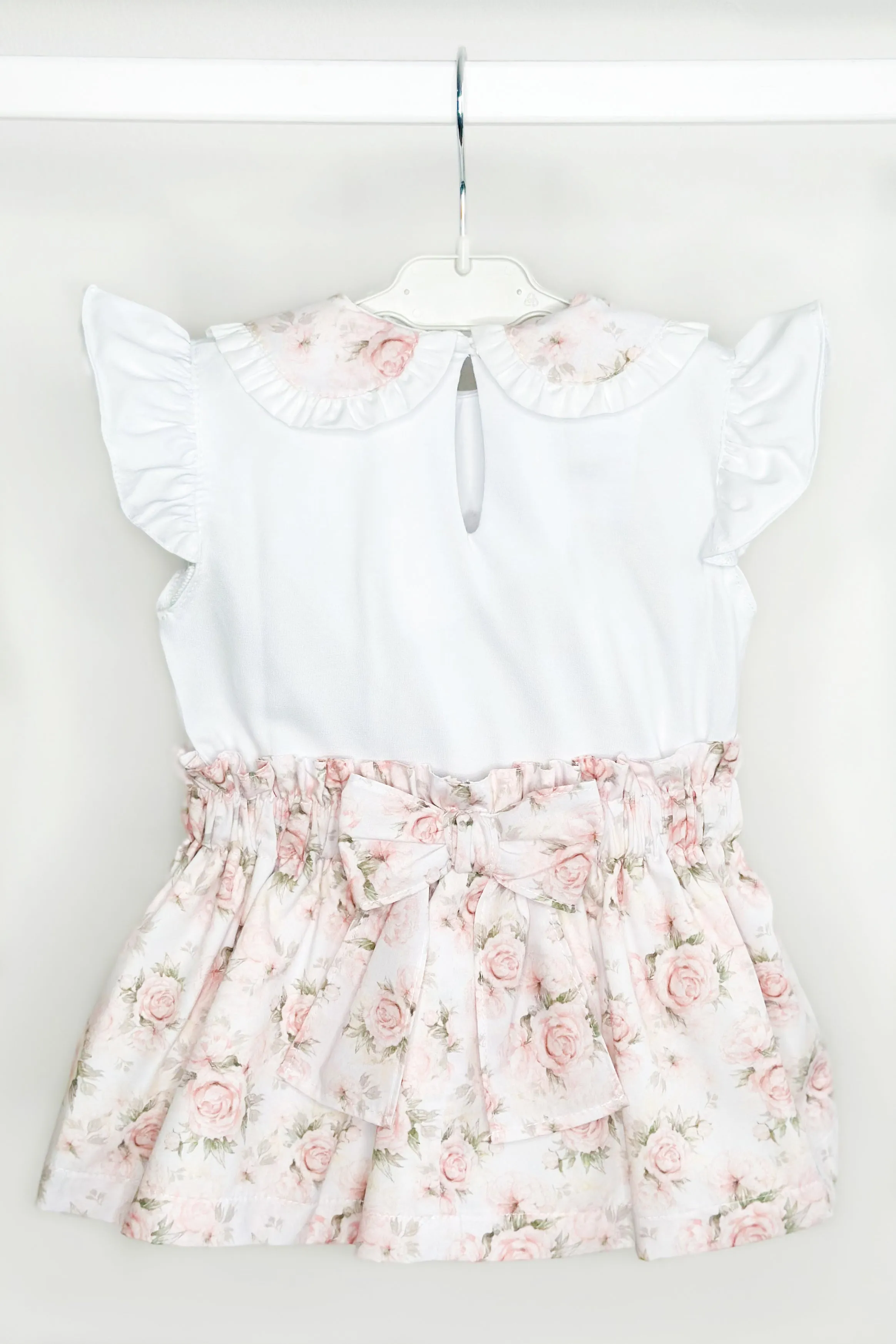 "Wendy" Pale Pink Vintage Floral Top & Skirt