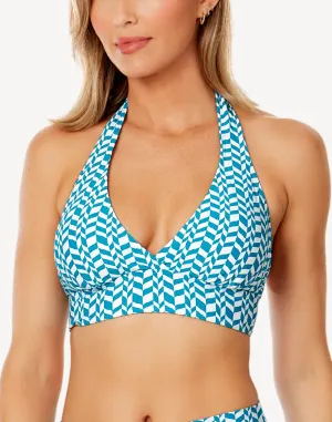 Ripple Geo Marilyn Halter Bikini Top
