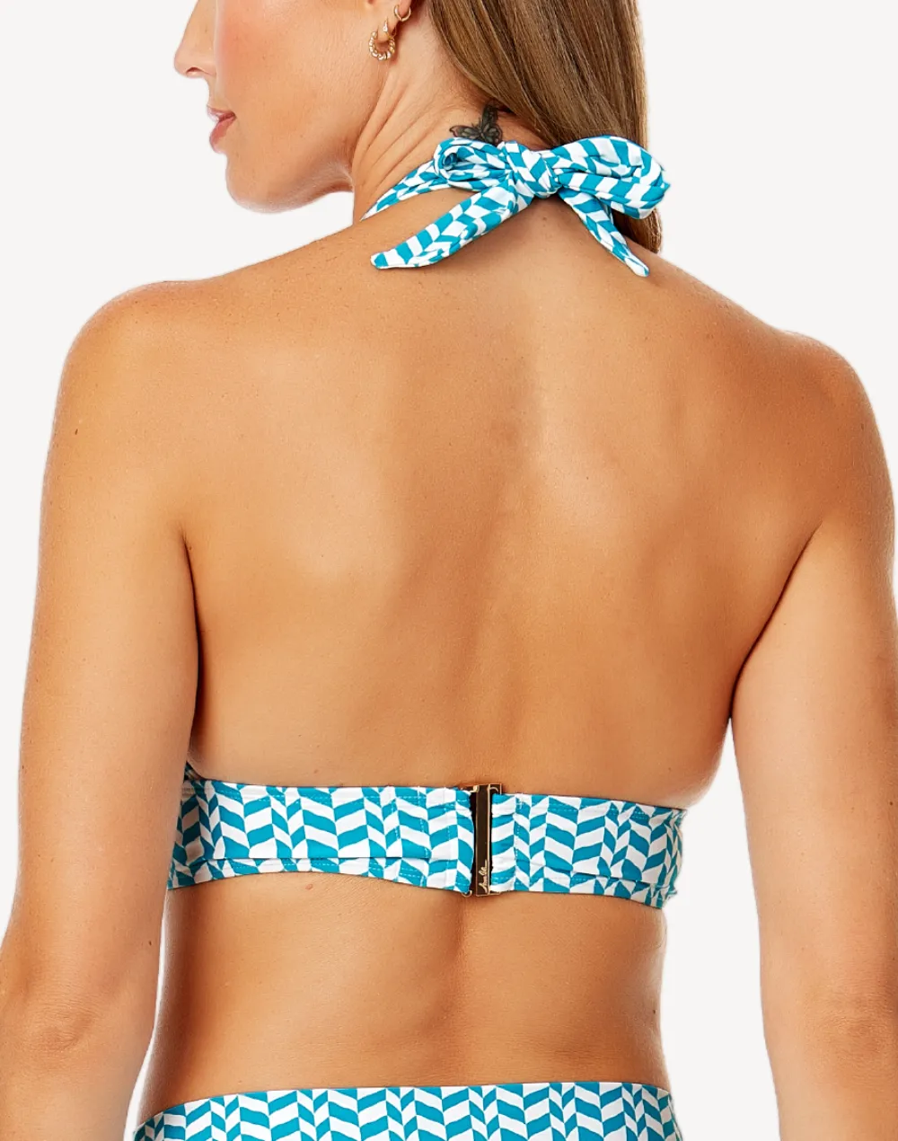 Ripple Geo Marilyn Halter Bikini Top