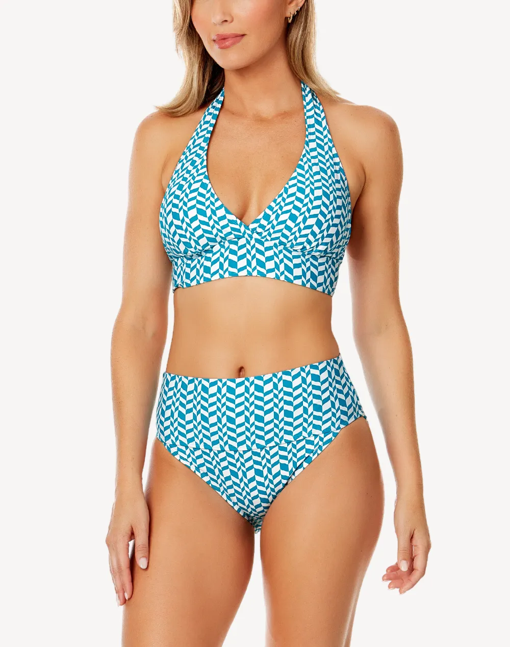 Ripple Geo Marilyn Halter Bikini Top